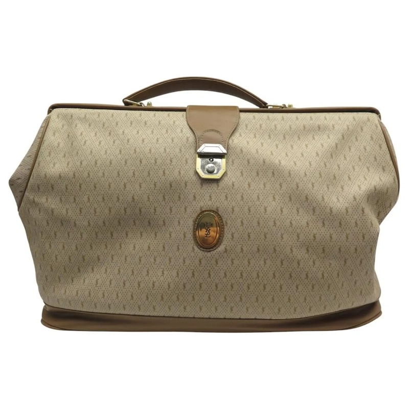 Saint Laurent Weekender VINTAGE YVES SAINT LAURENT BEIGE MONOGRAMM CANVAS  beige