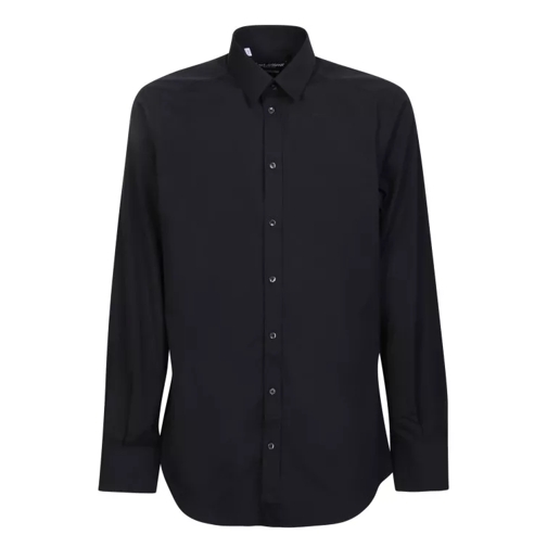 Dolce&Gabbana Black Essential Cotton Shirt Neutrals 