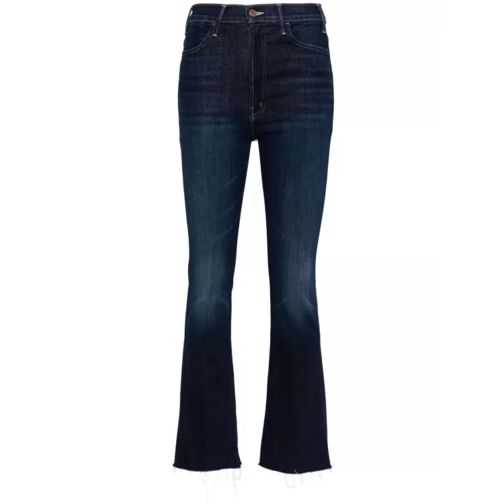 Mother The Hustler Flood Straight-Leg Jeans Blue 