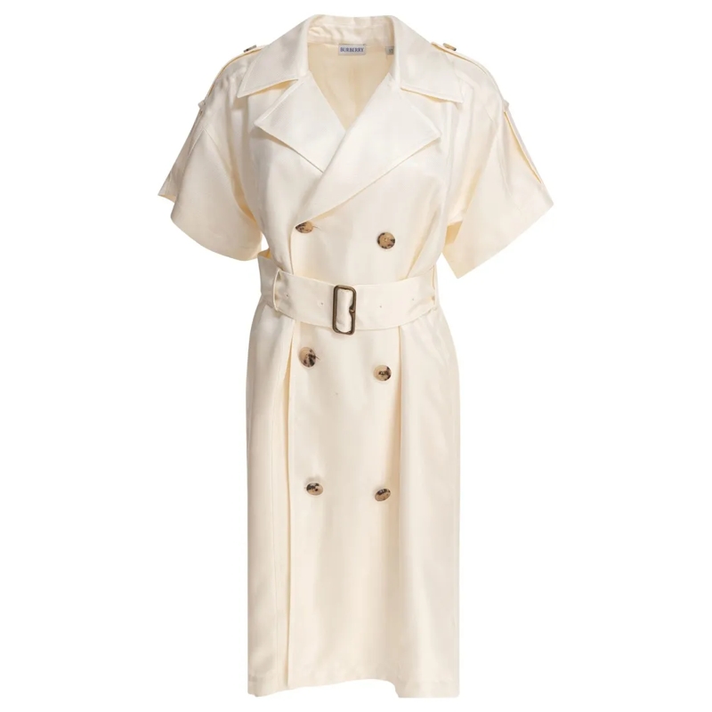 Burberry Midi-jurk Trench-Inspired Midi Dress With Double-Breasted Fr Neutrals