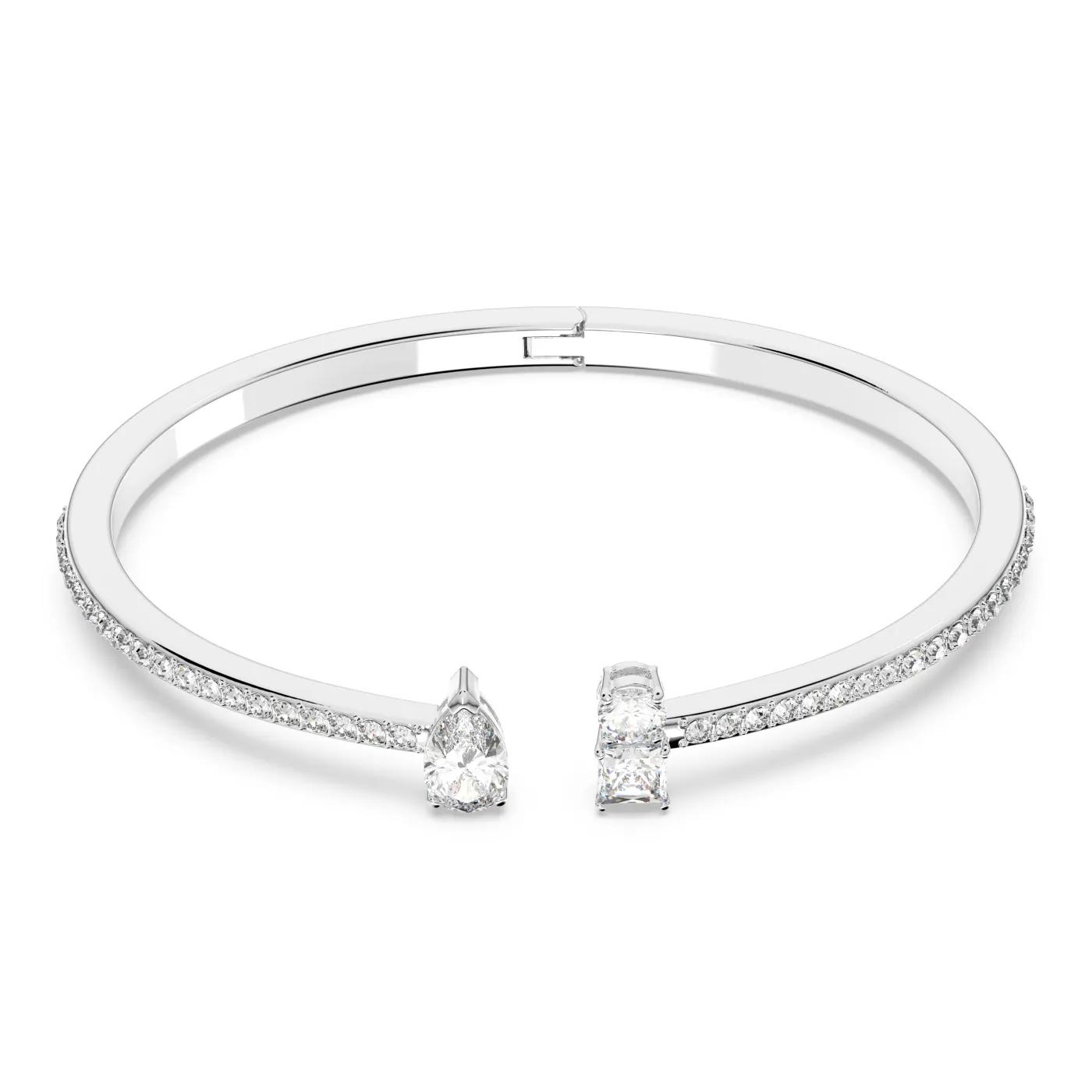 Swarovski Armband - Swarovski Attract Silberfarbene Bangle 5572667 - Gr. ONE SIZE - in Silber - für Damen