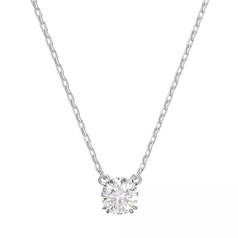 Swarovski Mittellange Halskette Constella Necklace Round cut Rhodium plated White