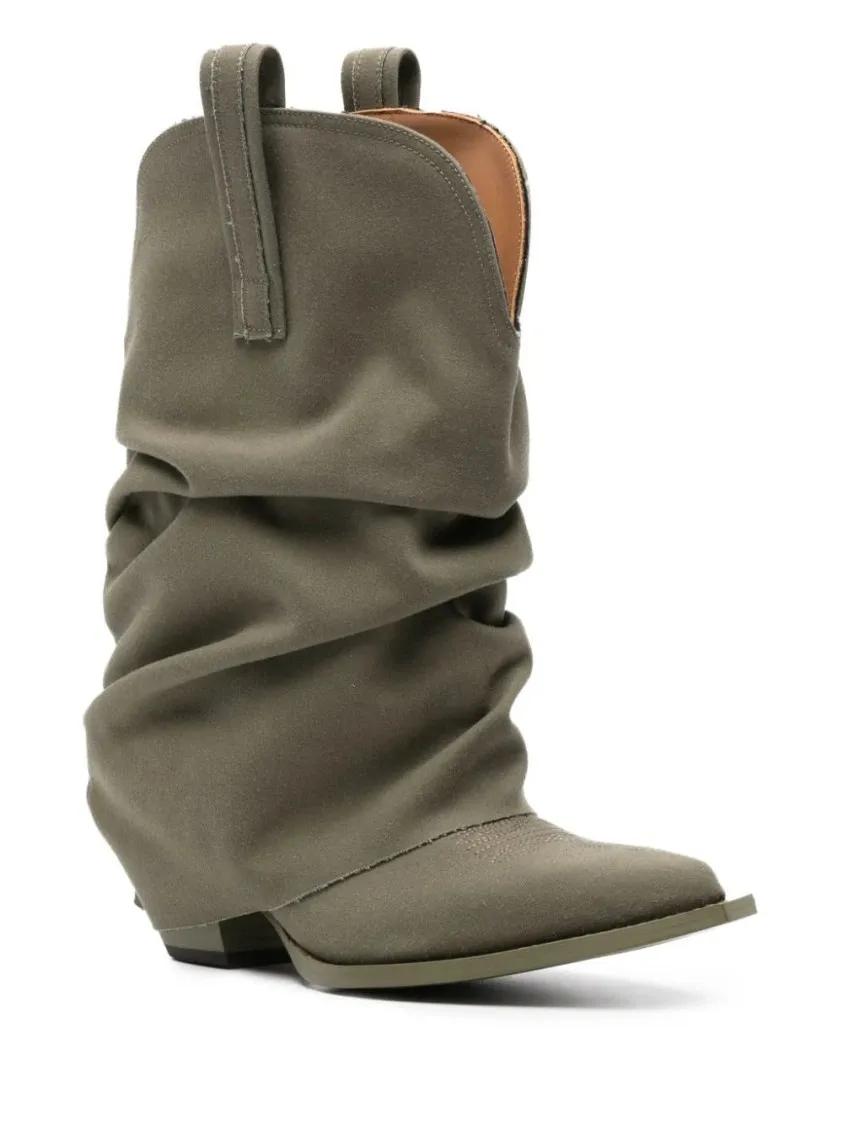 Thumbnail - R13 Stiefel - Low Rider Slouchy Cowbody Boots - Gr. 38 (EU) - in Grün - für Damen