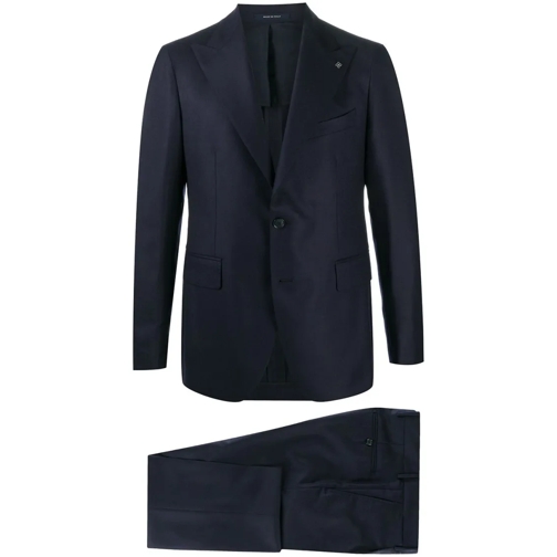 Tagliatore Combinaisons de combinaisons Blue Virgin Wool Dress Suit Black