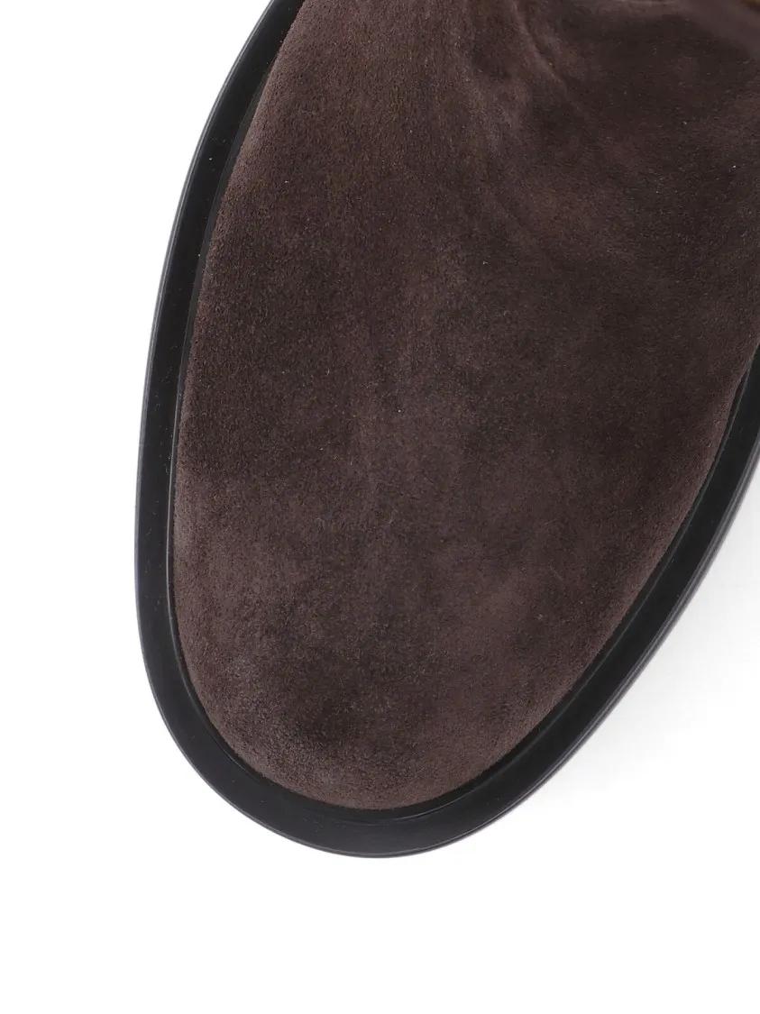 Thumbnail - Gianvito Rossi Stiefel - Knee-High Suede Boots With Rounded Toe - Gr. 37 (EU) - in Braun - für Damen