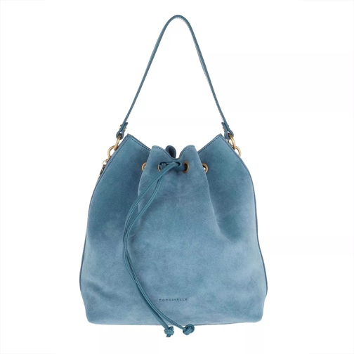 Coccinelle Alpha Suede Shopping Bag Denim Bucket Bag