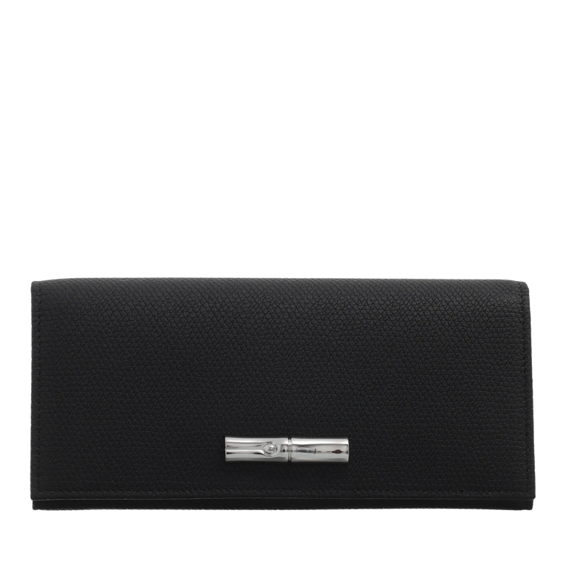 Longchamp Portemonnaie mit Überschlag Le Roseau Schwarz