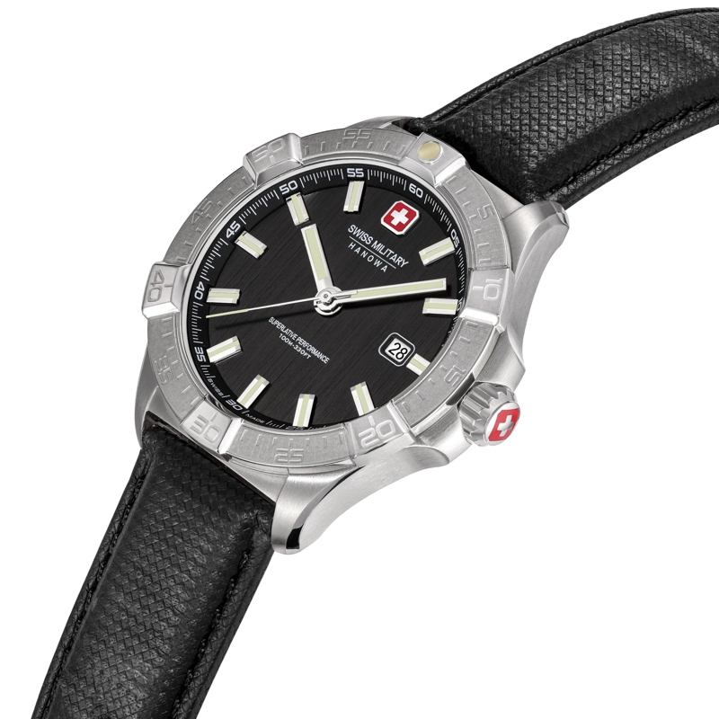 Swiss Military Hanowa Quarzuhr Quarzuhr Jockworth- Anzeige: 3 Zeiger- Qualität braun(Image 2)