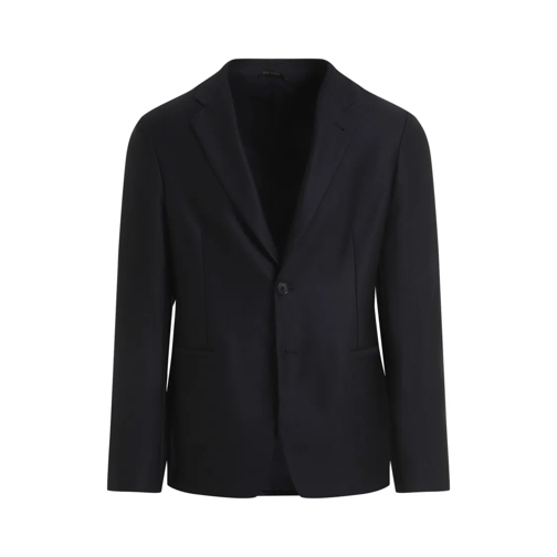 Giorgio Armani Ultramarine Blue Virgin Wool Blazer Blue Blazer