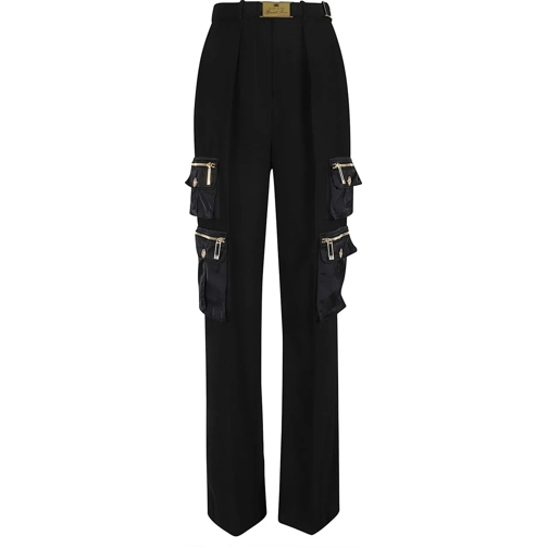 Elisabetta Franchi Hosen Belted Pant Black schwarz