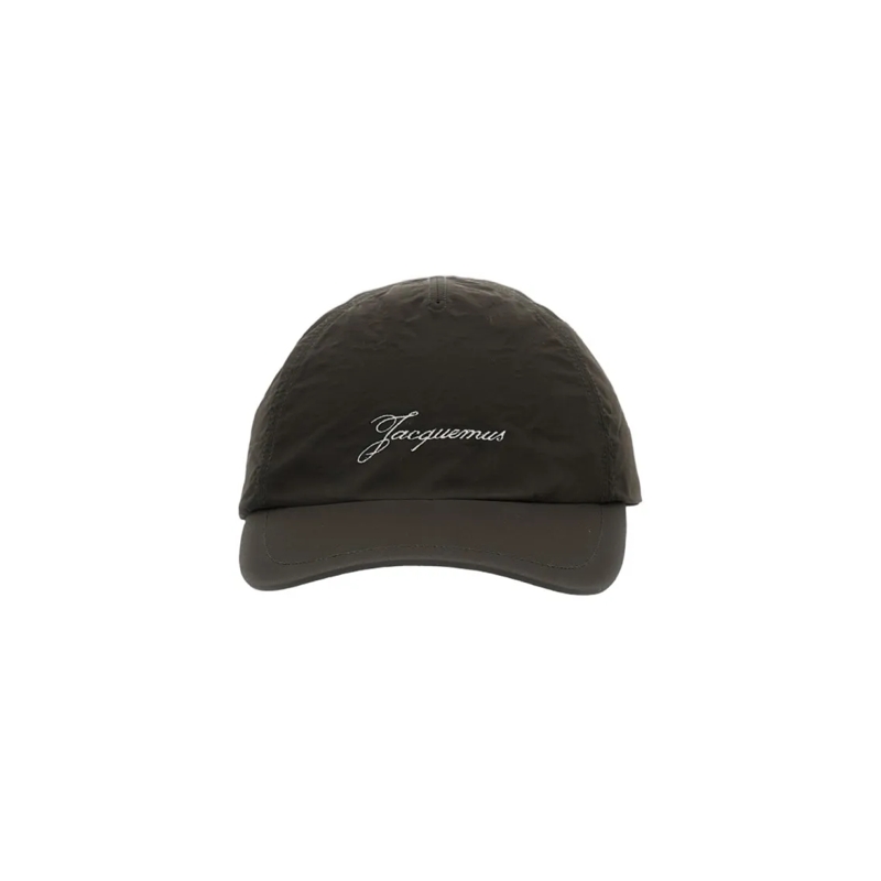 Jacquemus Chapeau Nylon Baseball Cap With Vintage Logo Green