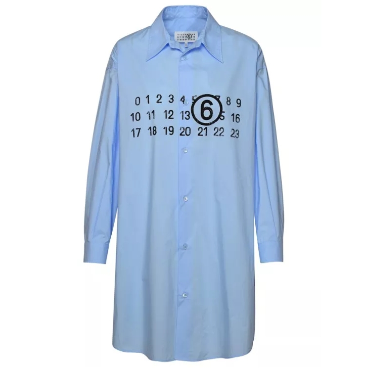 MM6 Maison Margiela Maxi Logo Shirt Blue