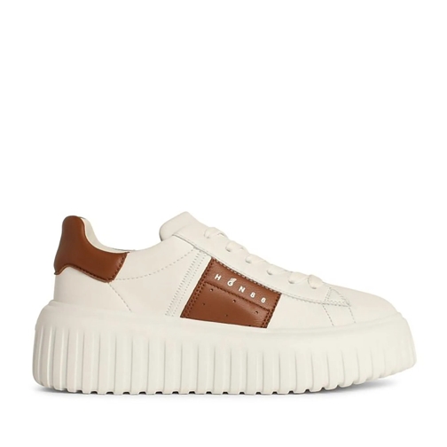 Hogan Low-Top Sneaker 'H Stripes' Ivory Leather Sneakers Neutrals