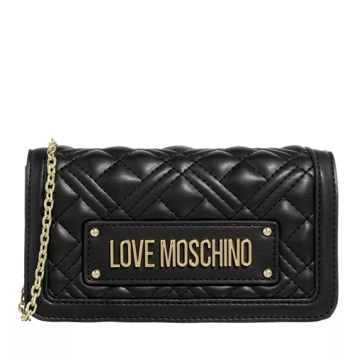 Love Moschino Slg Quilted Nero Wallet On A Chain