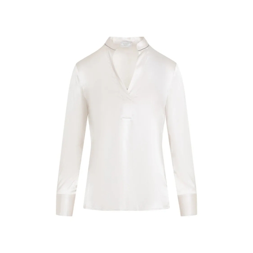 Peserico White Silk Shirt White Hemden