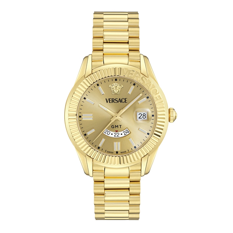 Versace Quarzuhr Gmt Quarz-Analoguhr Versace Apodis gold