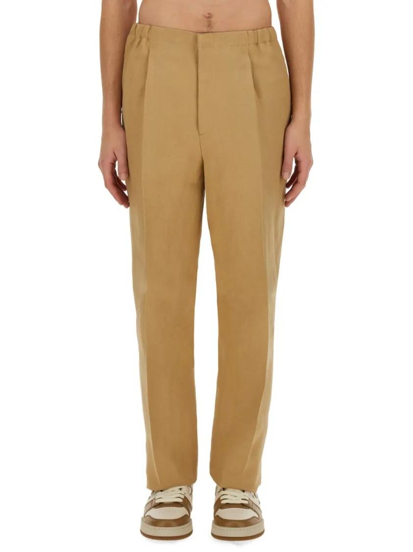 Thumbnail - Fendi - Relaxed Fit Straight Leg Pants - Größe 48 - beige