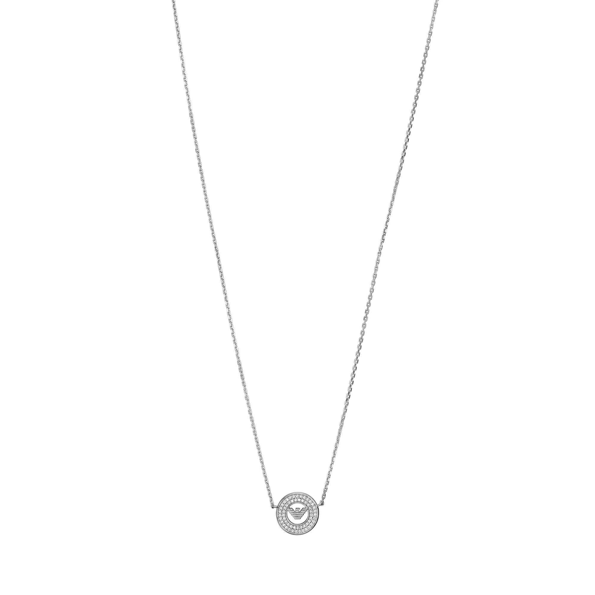 Emporio Armani Halskette - Sterling Silver Pendant Necklace - Gr. unisize - in Silber - für Damen