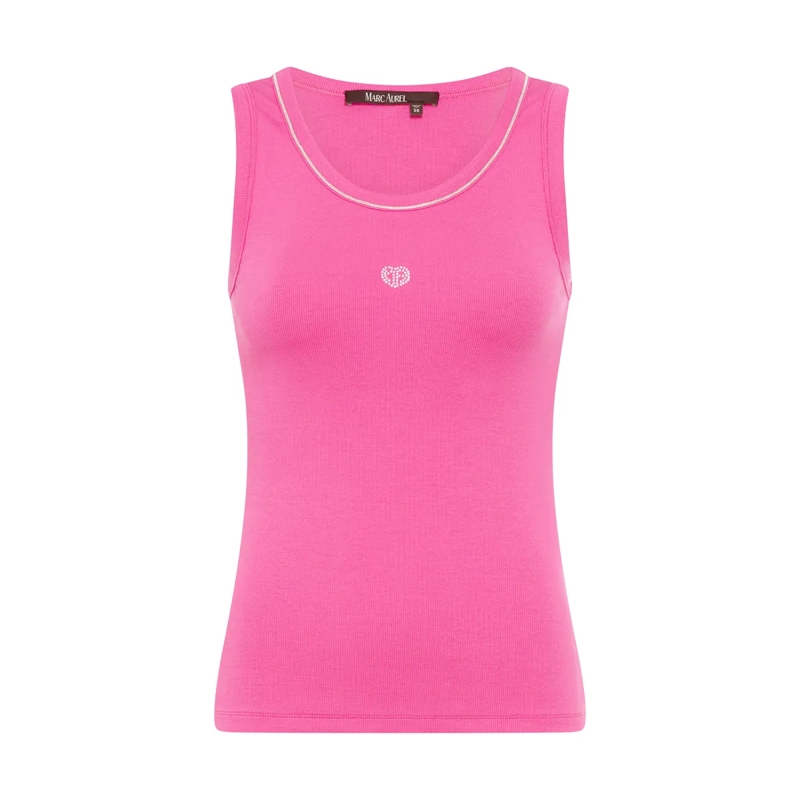 Marc Aurel Bluse Rippshirt pink