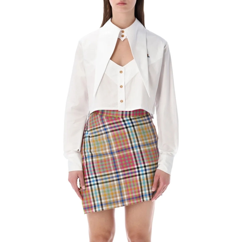 Vivienne Westwood Hemd Cut-Off Heart Cotton Shirt White