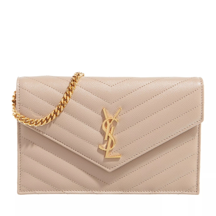 Ysl gold wallet on chain sale