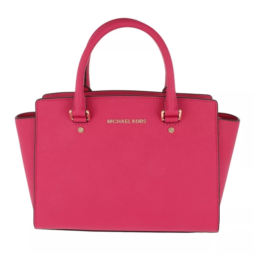 MICHAEL Michael Kors Selma MD TZ Satchel Bag Ultra Pink Rymlig shoppingväska