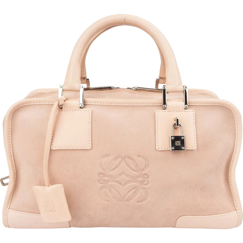 Loewe Schultertasche Loewe Rosa Claro Suede Amazona Handbag rose