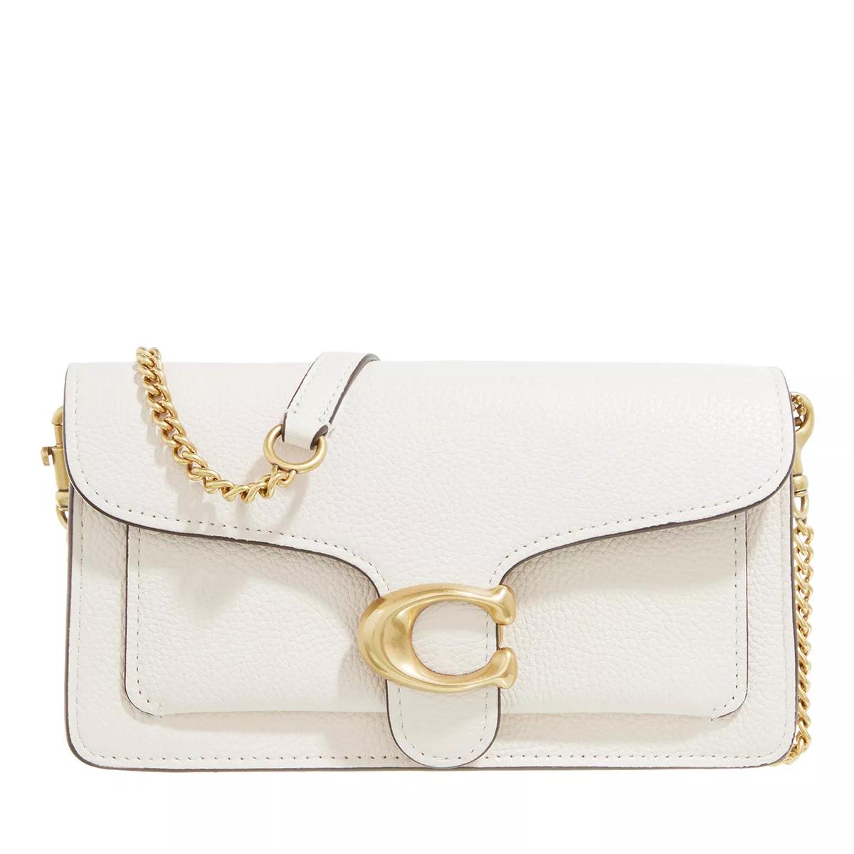 Coach Crossbody Bags - Polished Pebble Leather Tabby Chain Clutch - Gr. unisize - in Creme - für Damen