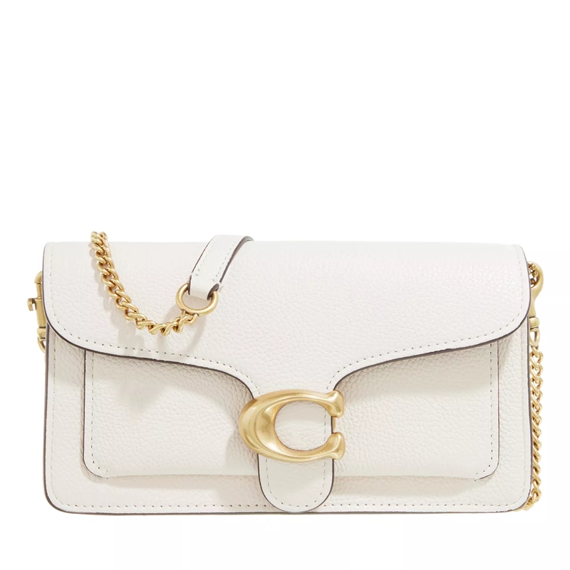Coach Schultertasche Polished Pebble Leather Tabby Chain Clutch Chalk