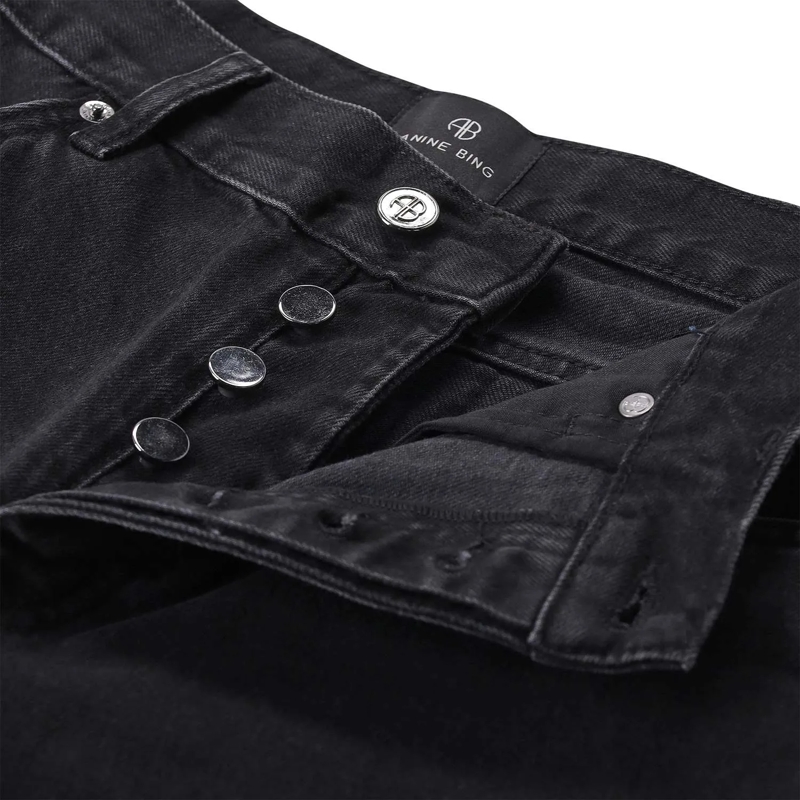 Anine Bing Jeans Straight-Fit Jeans Roy schwarz(Image 3)