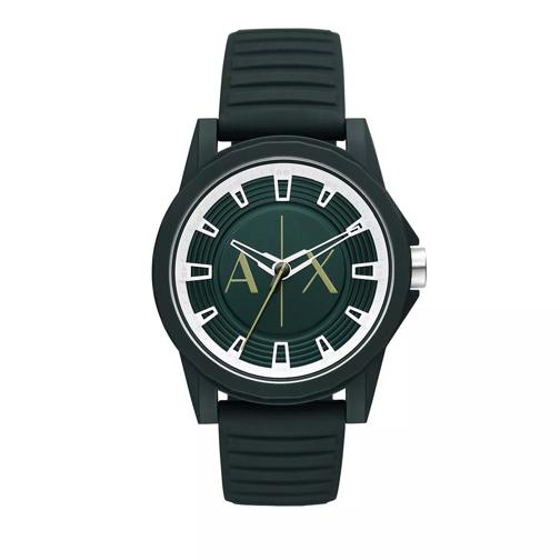 Armani Exchange Armani Exchange Three-Hand Silicone Watch Green Quartz Watch