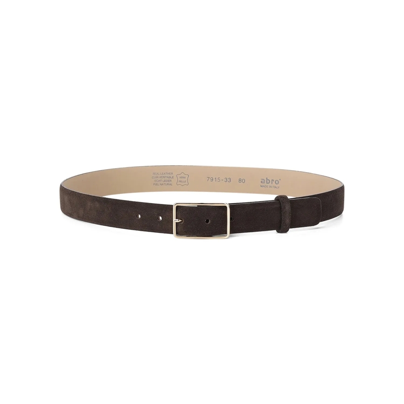 Abro Ceinture Gürtel aus Veloursleder rot