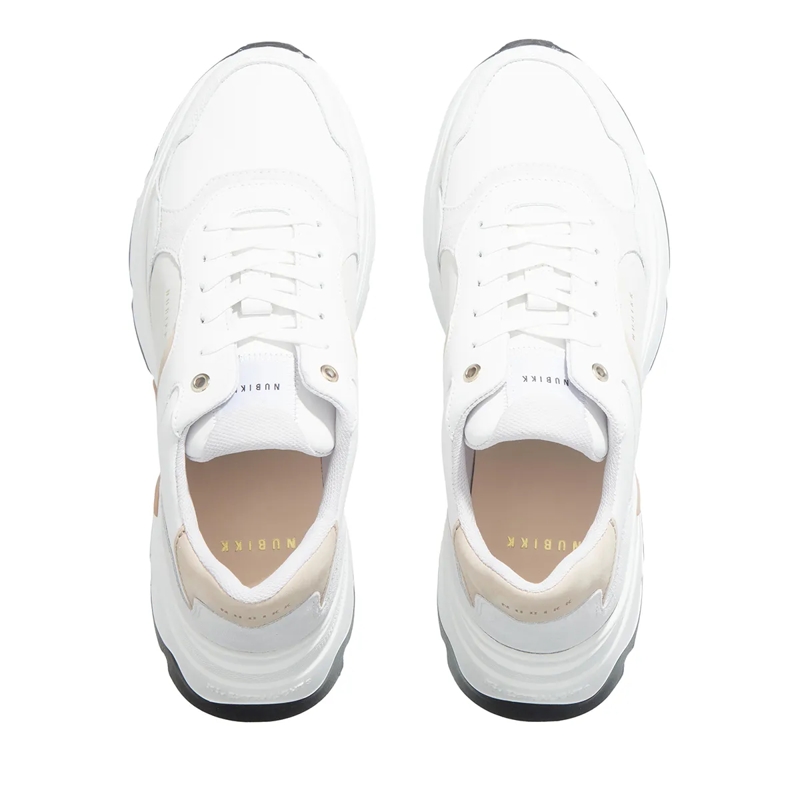 Nubikk Low-Top-Sneaker Ross Jaden  White Leather Taupe(Image 6)