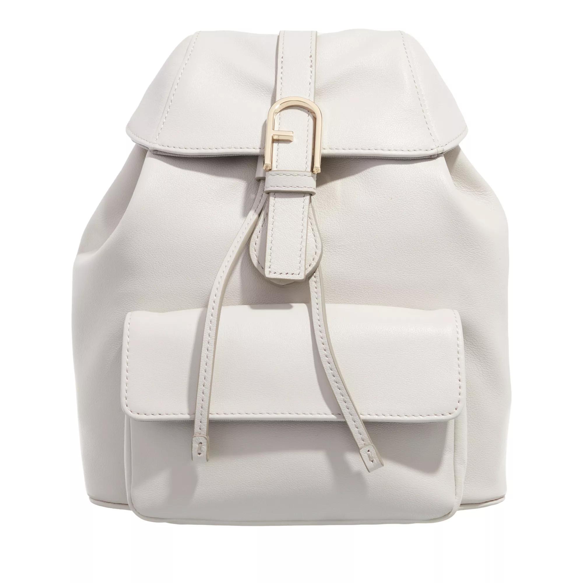 Furla Rucksack - Furla Flow S Backpack - Gr. unisize - in Creme - für Damen