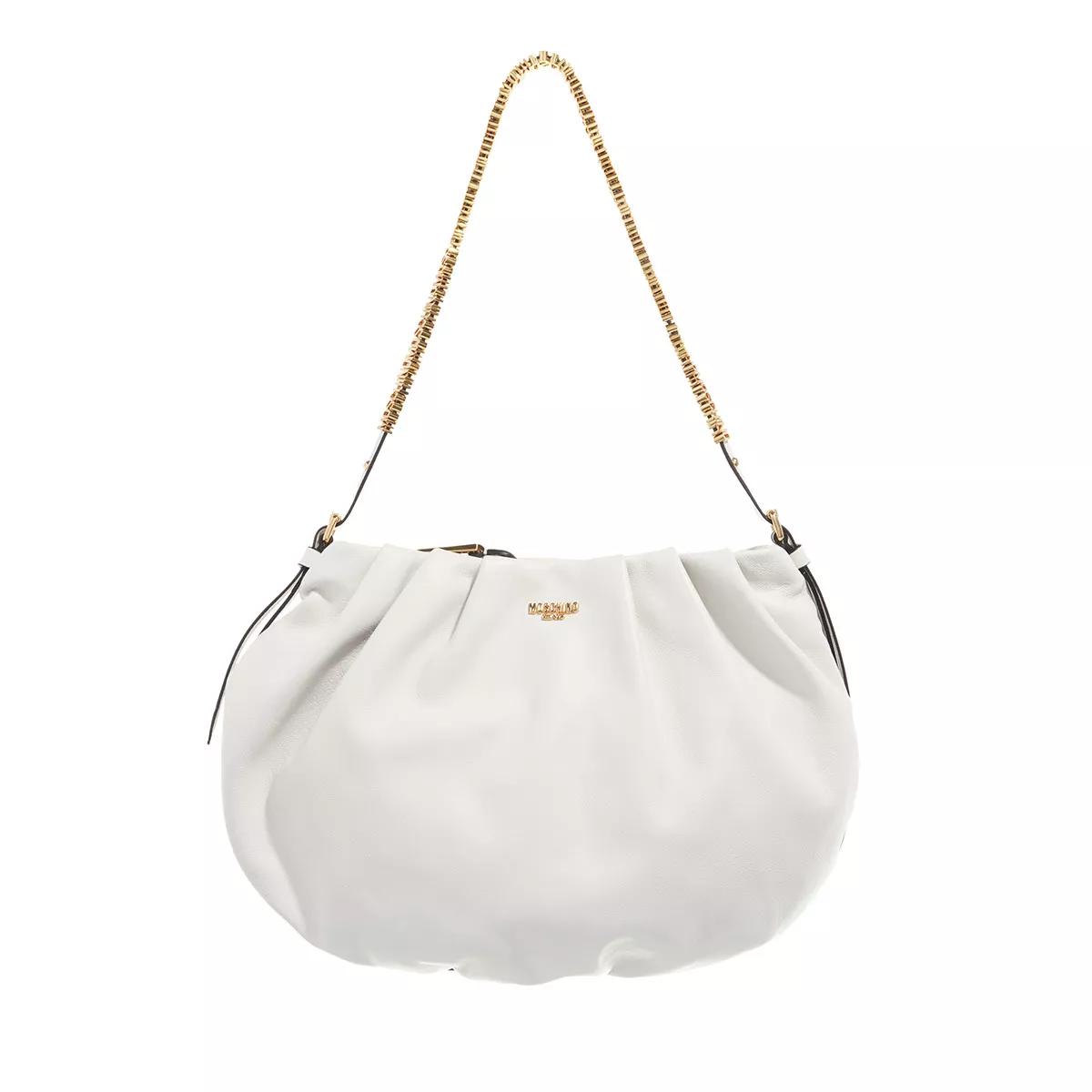 Moschino Mini Lettering Shoulder Bag White | Pochette 