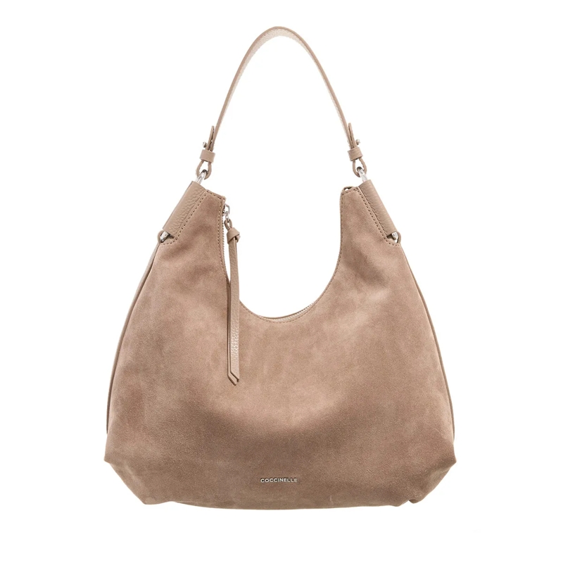 Coccinelle Hobo Bag Coccinelle Rebekka Suede Warm Ta/Warm Ta