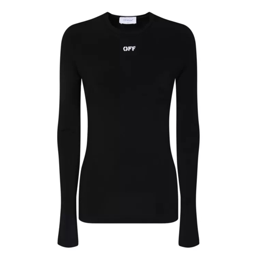 Off-White Tight-Fitting Black Top Black 