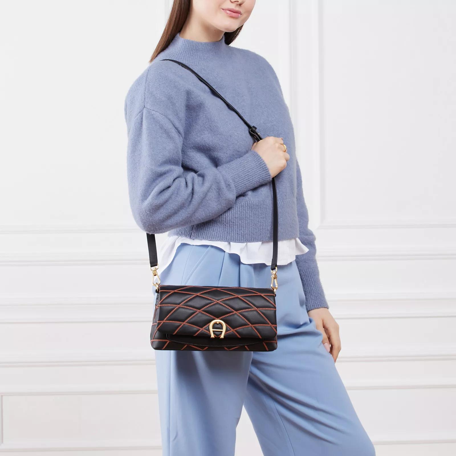 Aigner Crossbody bags Topstitch in zwart