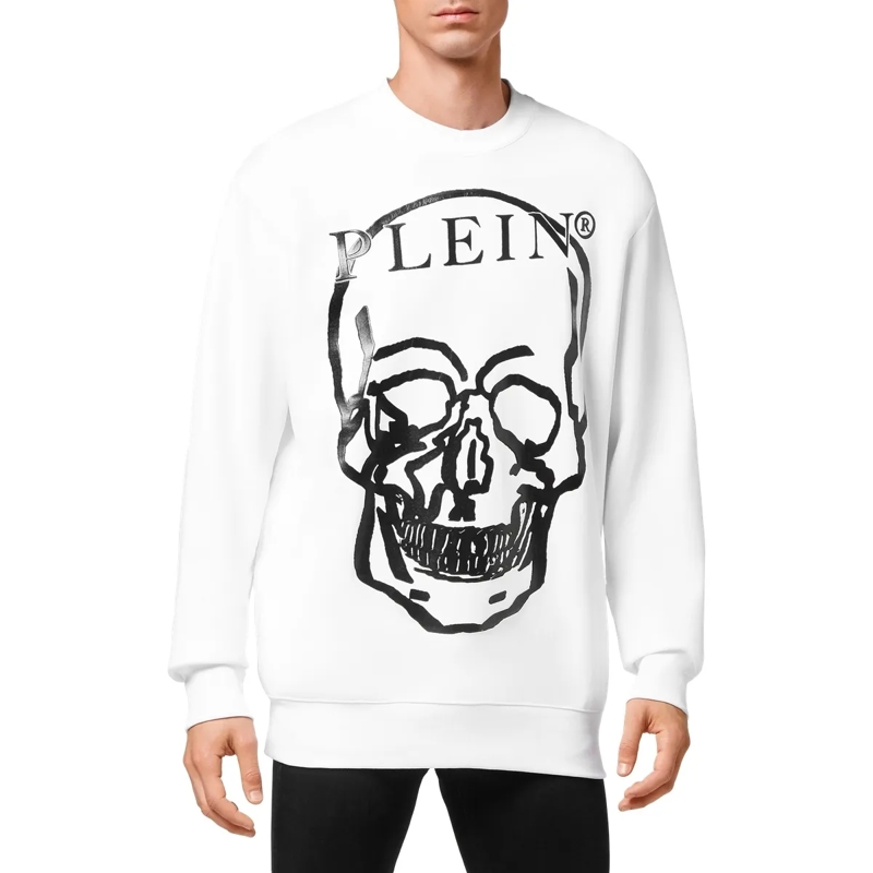 Philipp Plein Top Sweatshirt Skull And Plein weiss(Image 3)