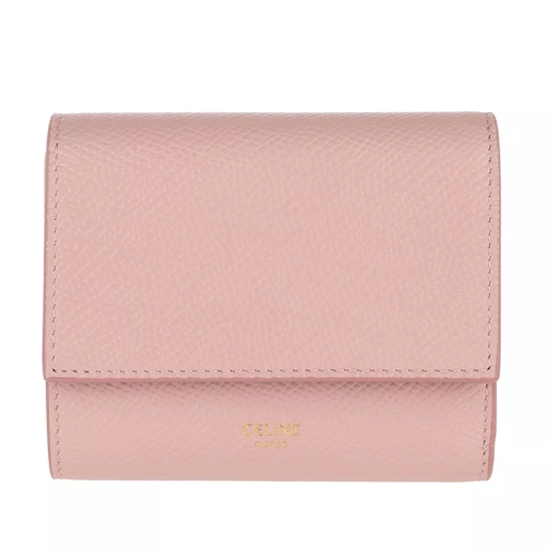 Celine Trifold Wallet Small Leather Vintage Pink Tri-Fold Portemonnaie