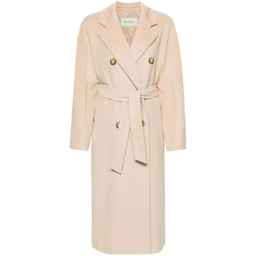 Max Mara Manteaux de tanche Beige Virgin Wool-Cashmere Blend Felted Coat Neutrals