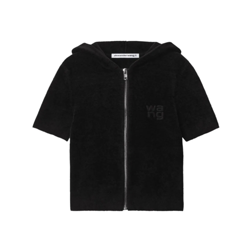 Alexander Wang T-Shirts Logo-Embossed Hoodie Black