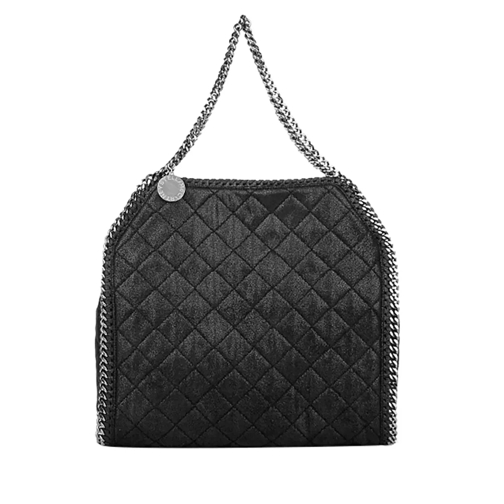 Stella McCartney Small Tote Quilted Shaggy Deer Black Tote