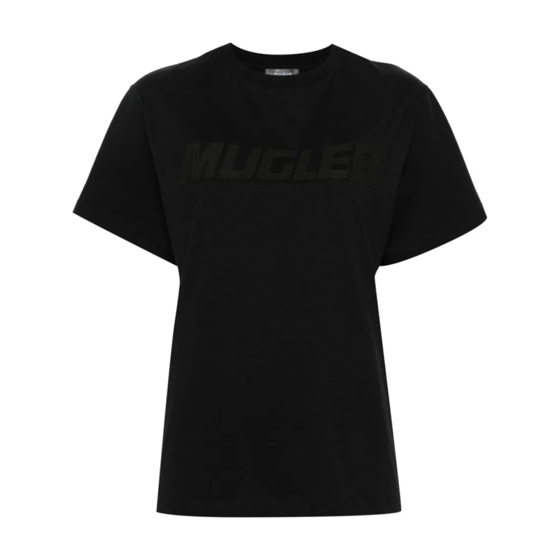 Mugler T-Shirt Cotton Jersey Top Black