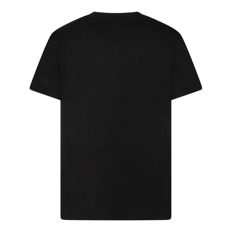 Moschino T-Shirt Minimalist Black T-Shirt With Striking White Typog Black