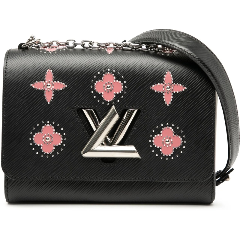 Louis Vuitton Schultertasche Epi Flower Embellished Twist MM schwarz