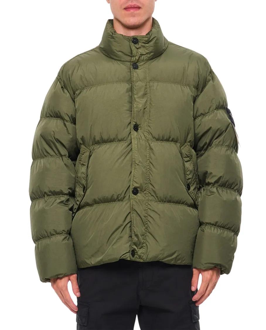 Stone Island - Down Jacket Crinkle Reps R-Ny - Größe S - grün