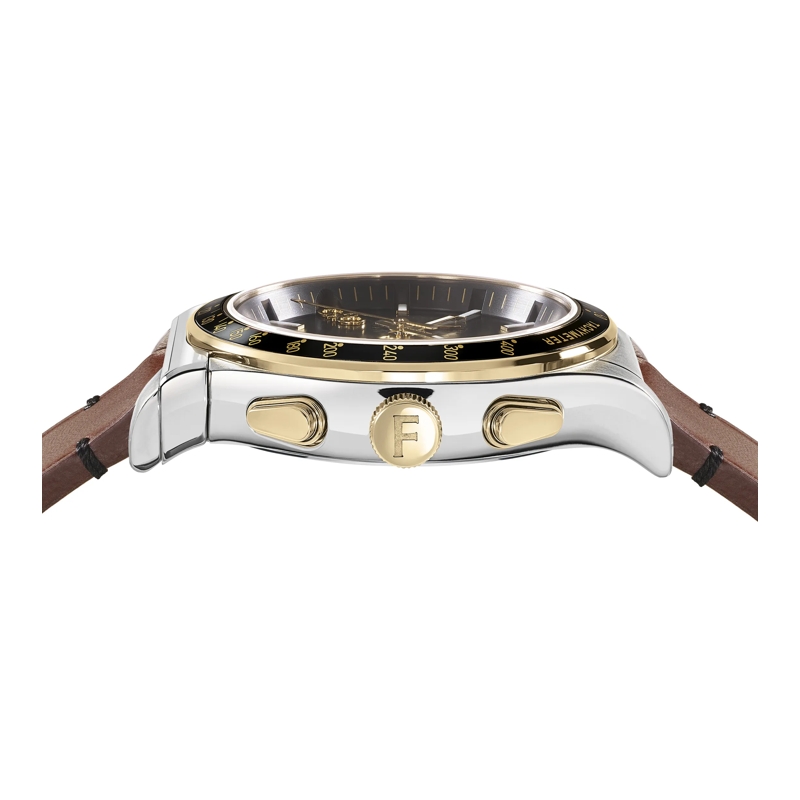 Salvatore Ferragamo Chronograph Quartz Chronograph Watch Kz-1927 Chrono 42Mm-Fw braun(Image 3)