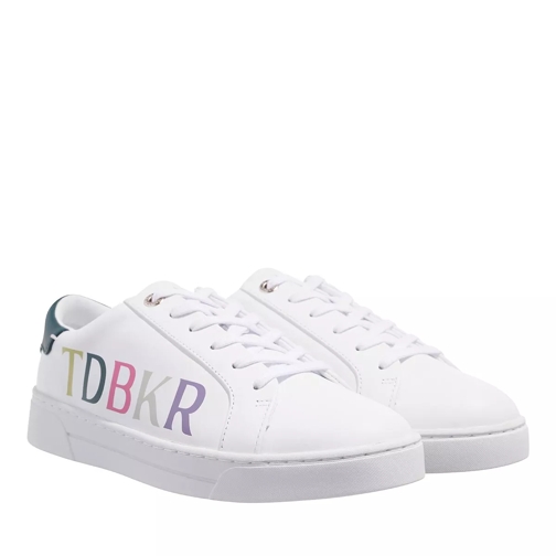Ted Baker Artii Branded Leather Cupsole Sneaker White lage-top sneaker