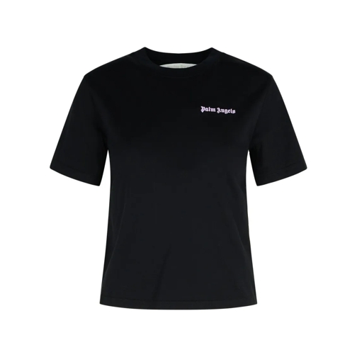 Palm Angels Black Cotton T-Shirt Black Magliette